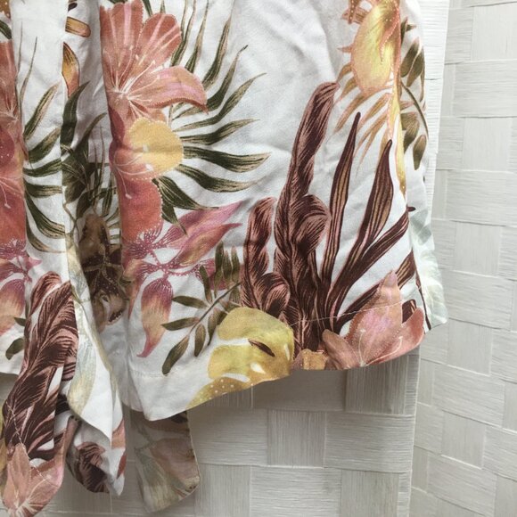 NWT rip curl white floral high waist shorts size medium - Picture 10 of 12
